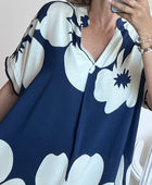 Robe floral marine/blanc TU 40/48