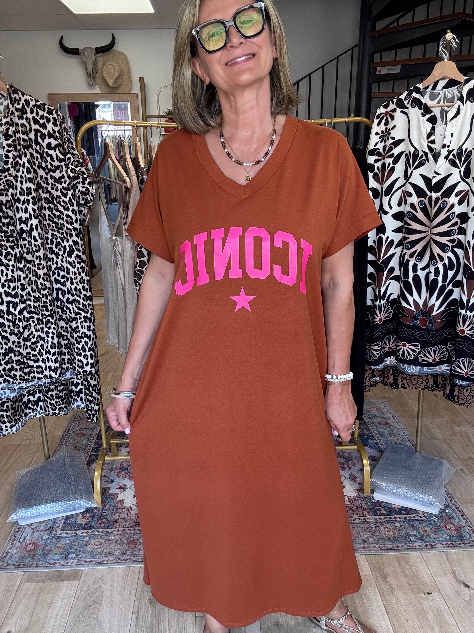 Robe teeshirt terracotta iconic