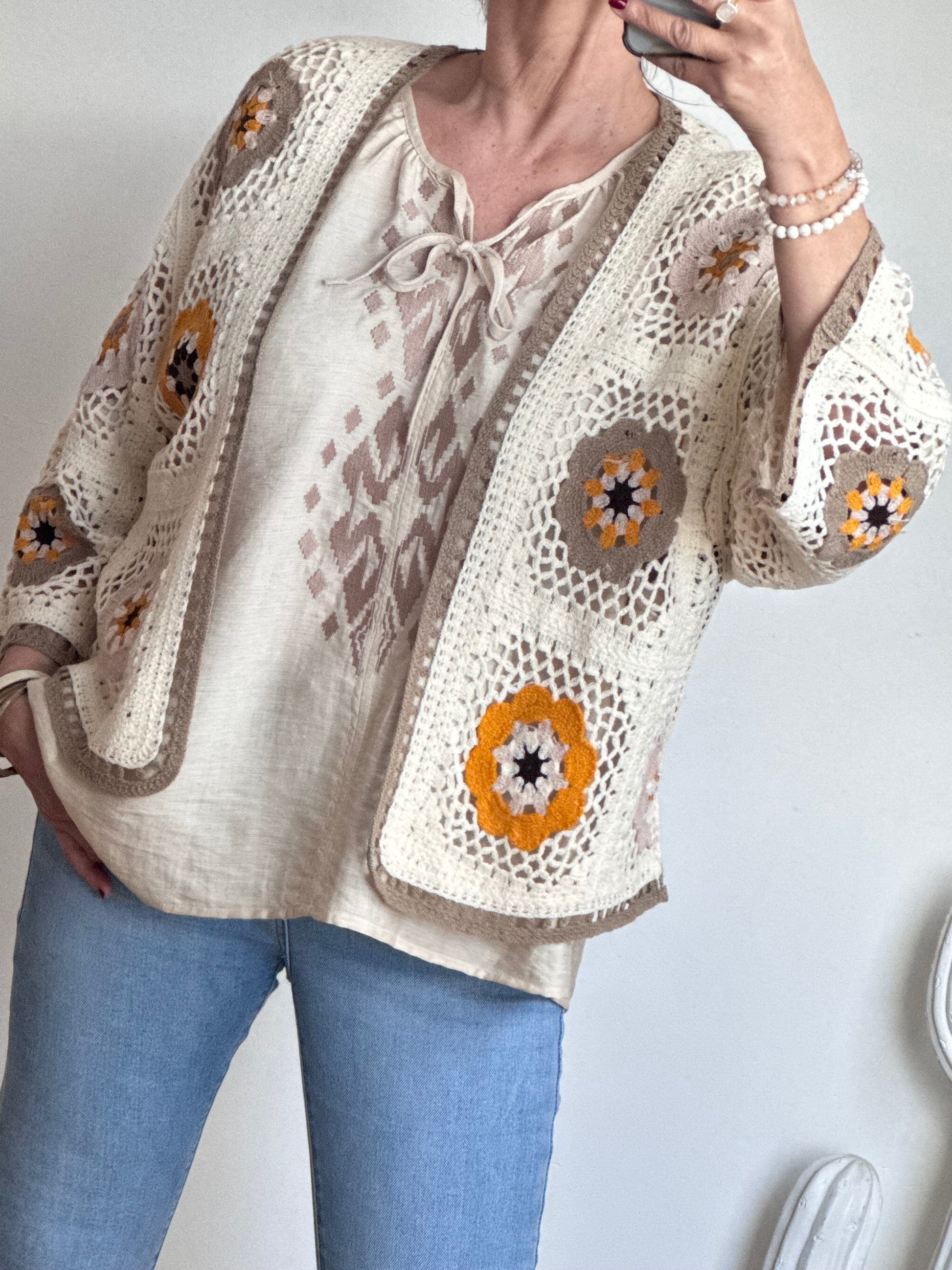 Gilet boheme crochet