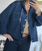 Veste casuel gold marine