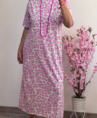 Robe teeshirt Léo rose fluo et Lila