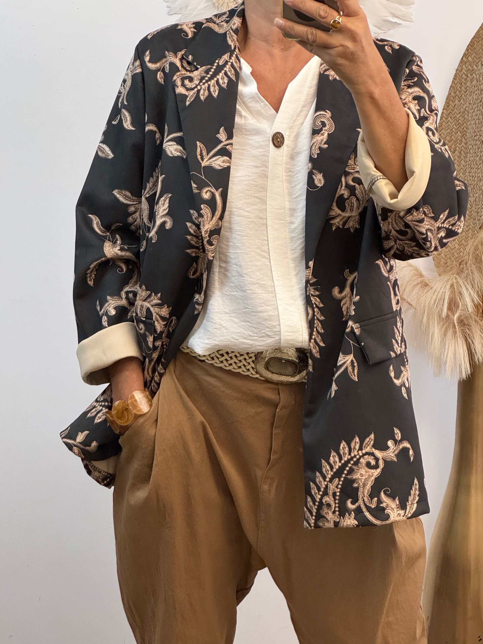 Veste blazer Gaston arabesque noir
