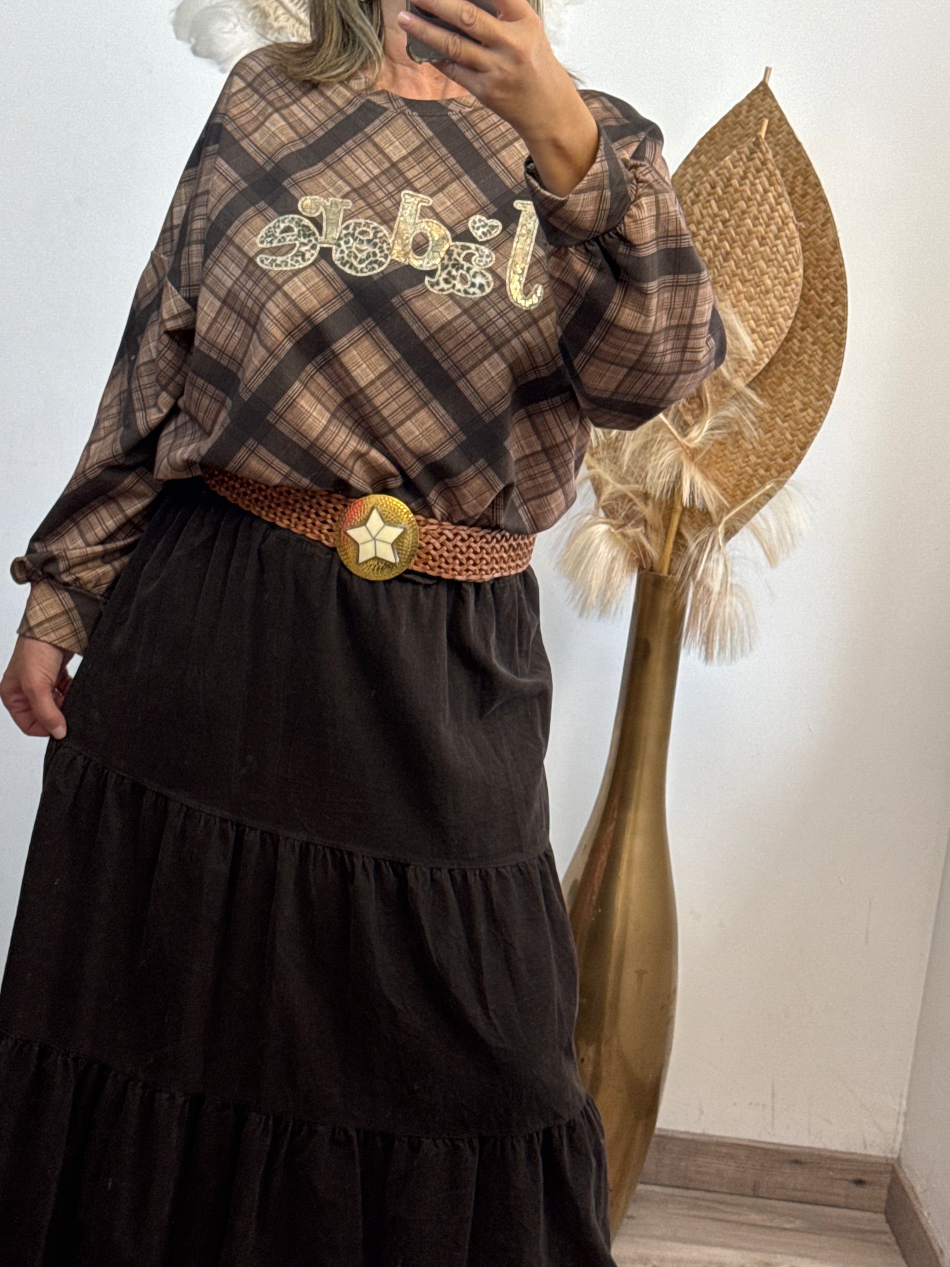 Pull à carreaux J’adore