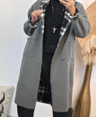 Manteau réversible gris