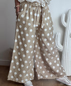 Pantalon à pois beige jolie forme TU 44/50