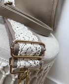 Sac banane cuir beige  + 2 sangles