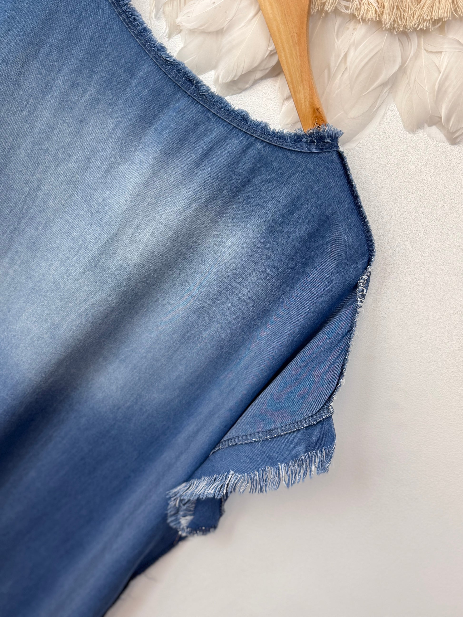 Robe en lyocell bleu denim