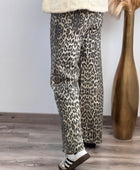 Jeans wide leg leopard