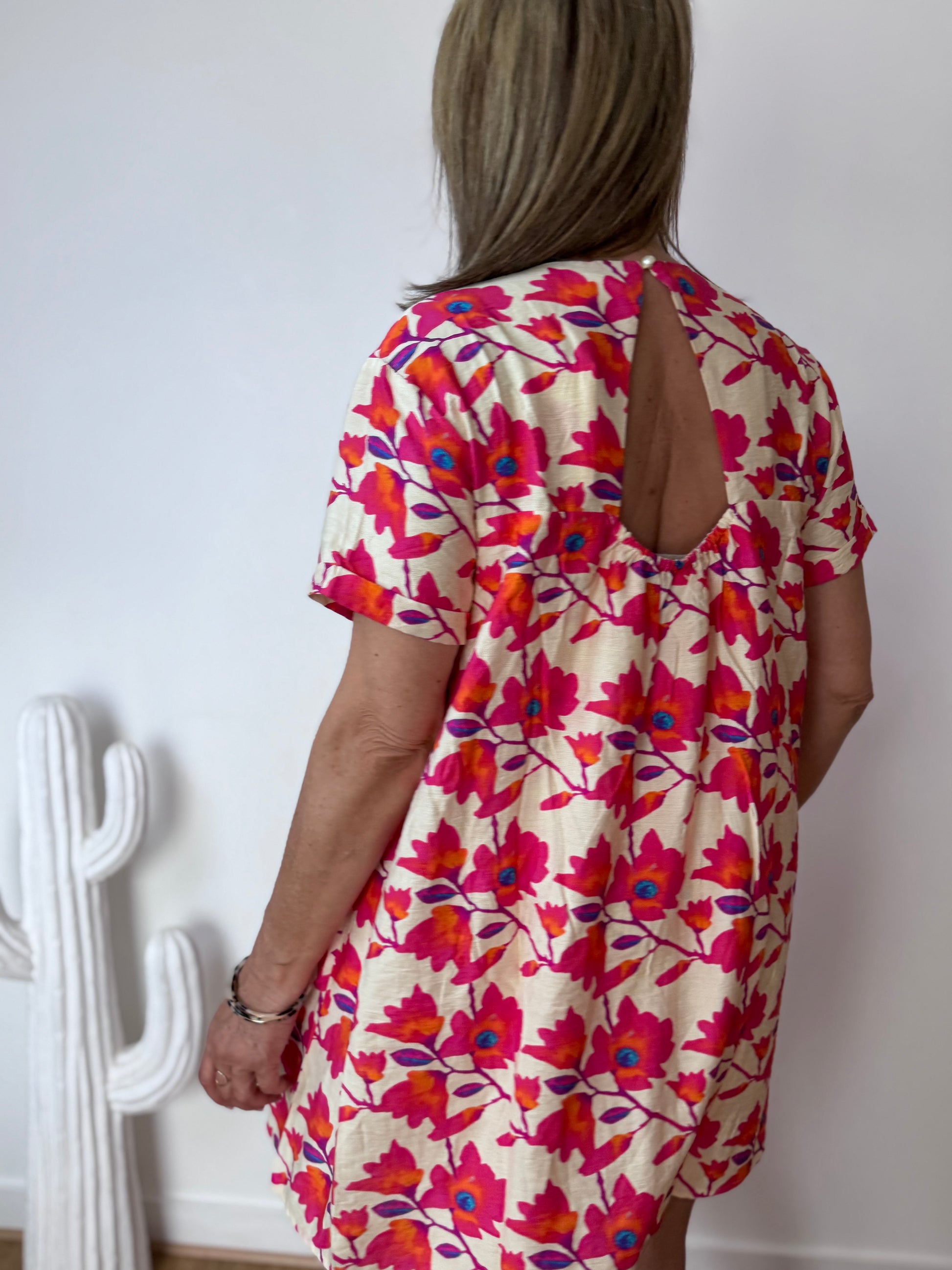 Robe shorty floral