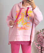 Sweat-shirt peace and love rose TU 38/48