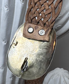 Ceinture cuir tressé marron clair