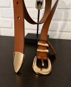 Ceinture cuir véritable camel