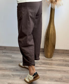 Pantalon barrel marron