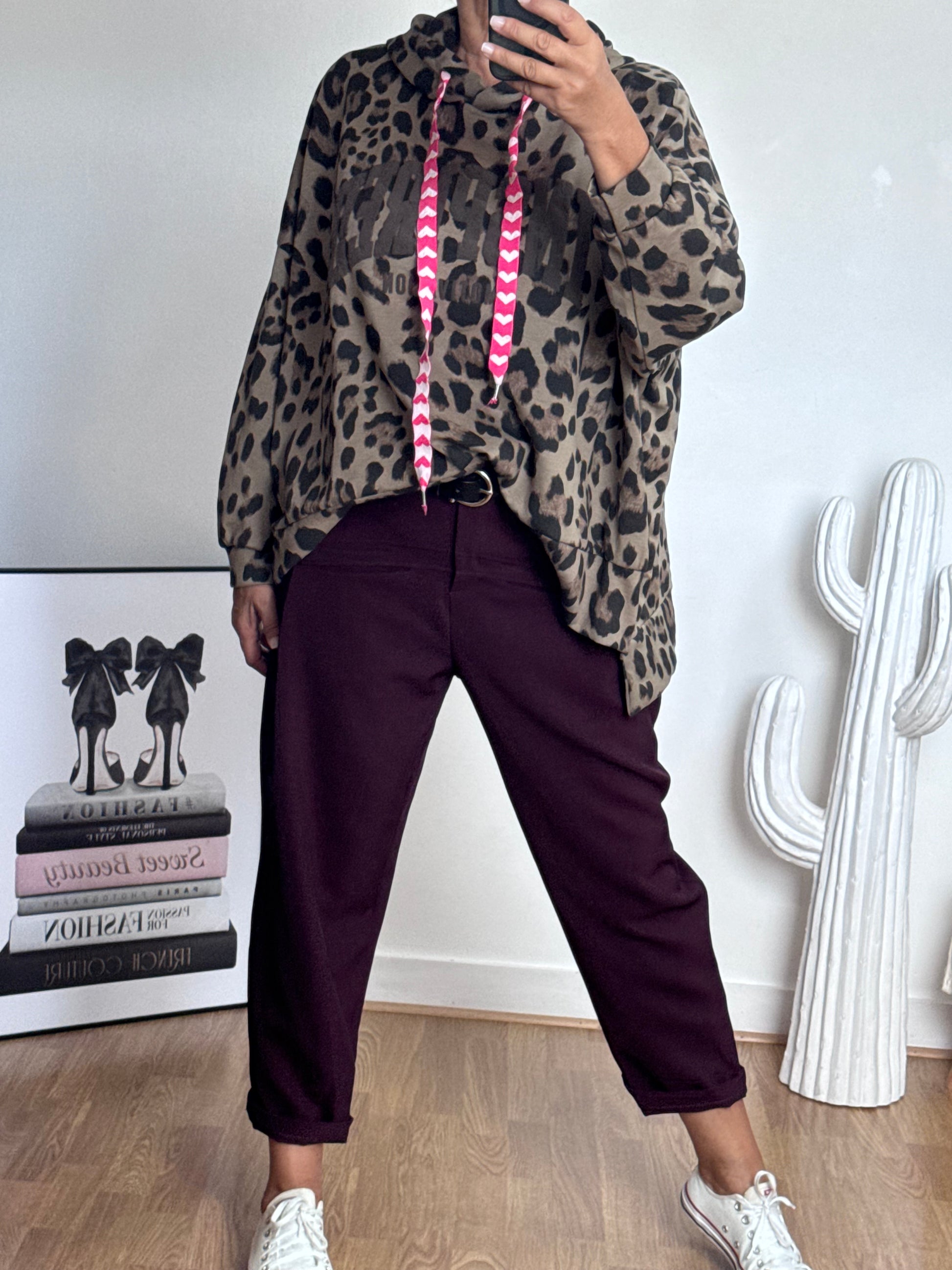 Pantalon Gabriel lie de vin TU 36/42