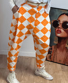 Pantalon jog sarouel jacquard orange