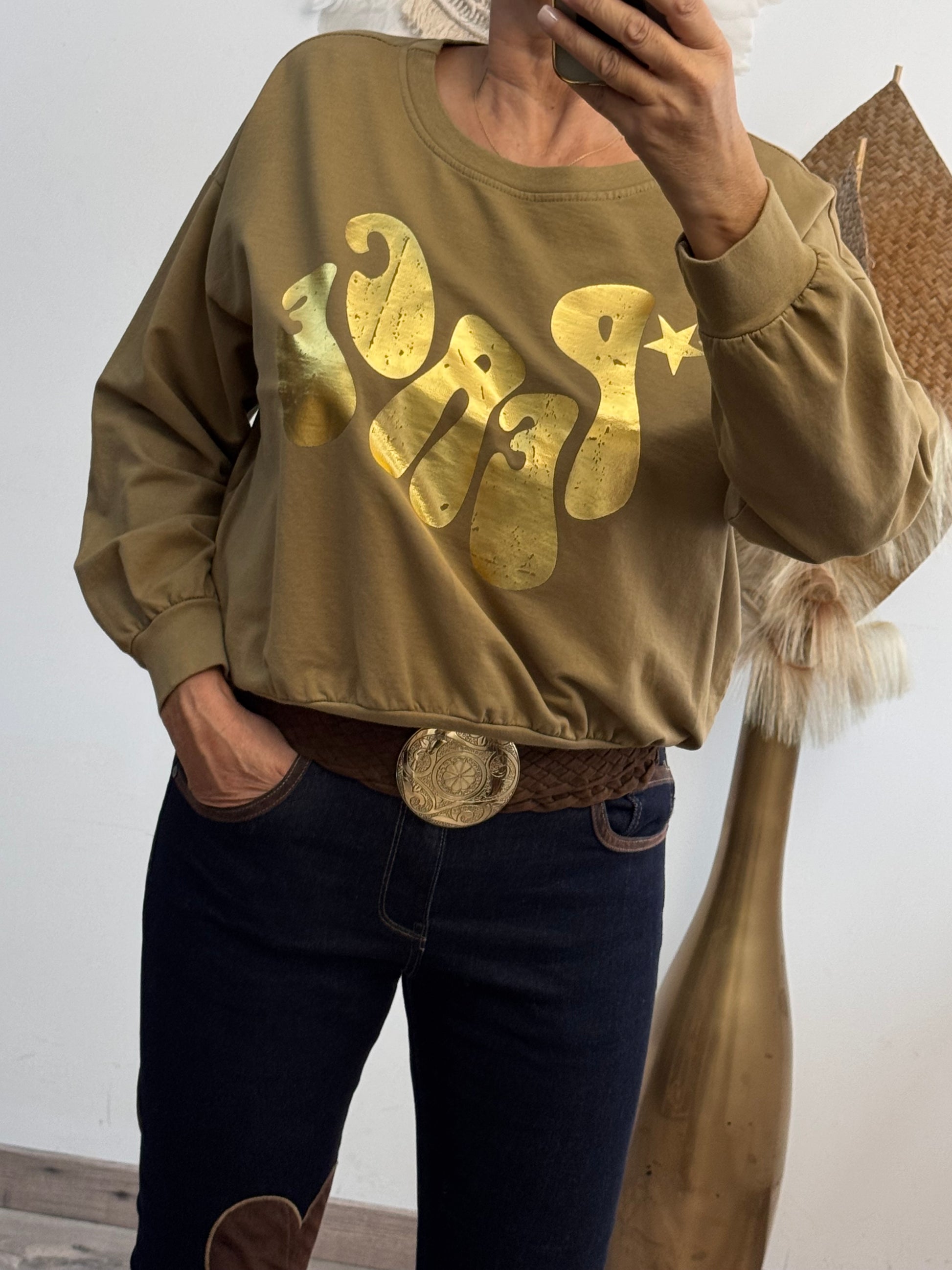 Sweat-shirt peace camel
