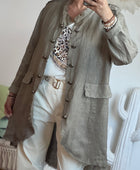 Veste lin taupe TU 42/48