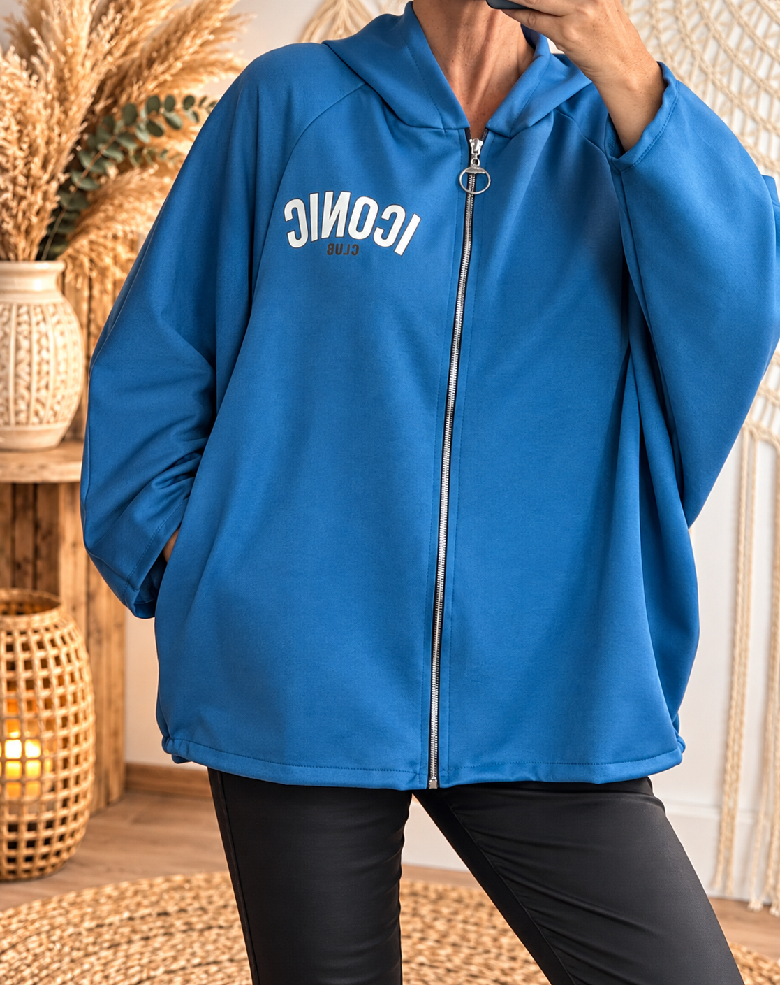 Veste sweat iconic bleu TU 44/56