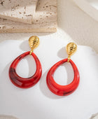 Boucles Goutte Résine
Colorée et Clou Doré