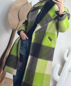Manteau carreaux pistache