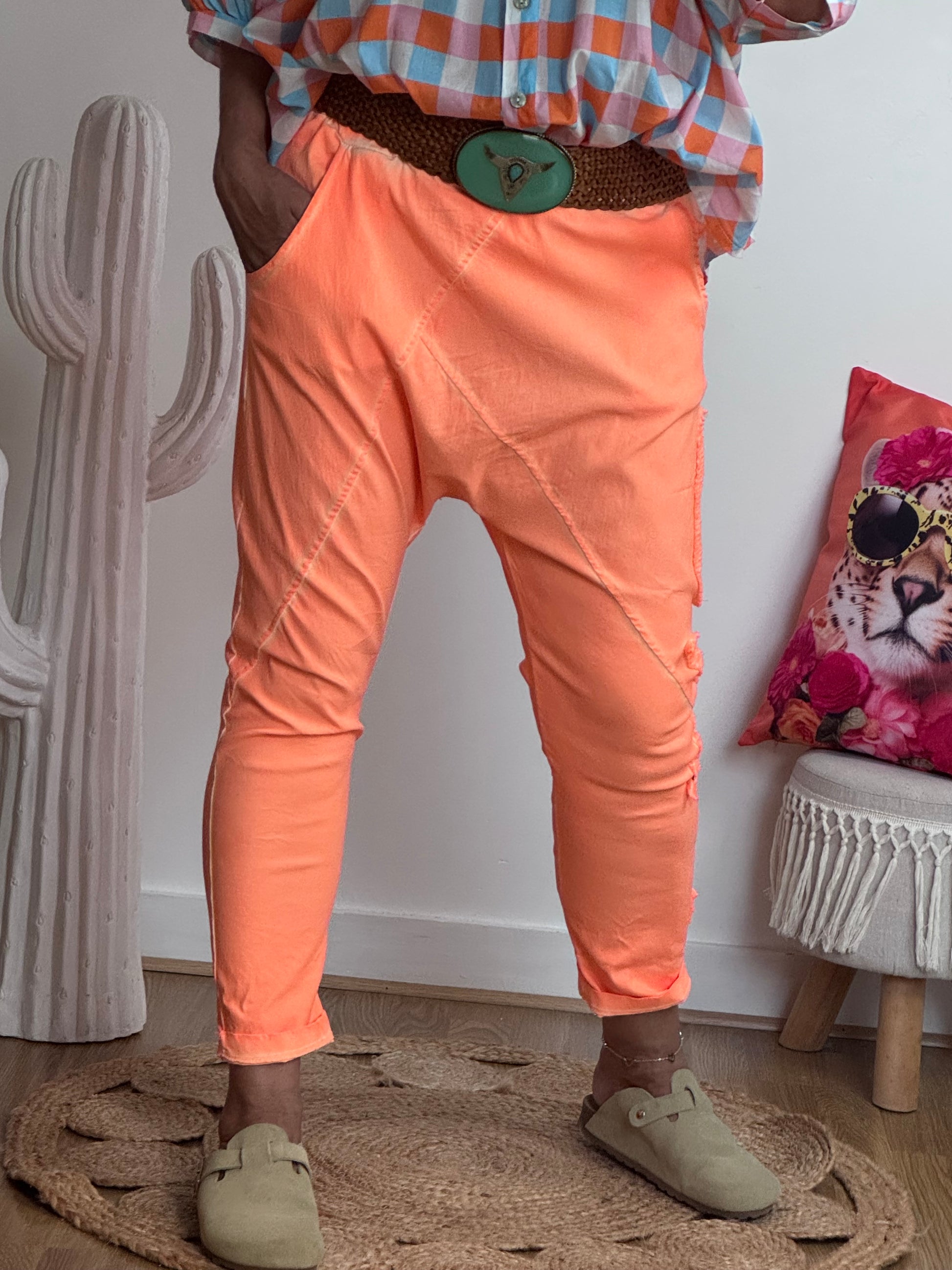 Pantalon saroual orange OK !