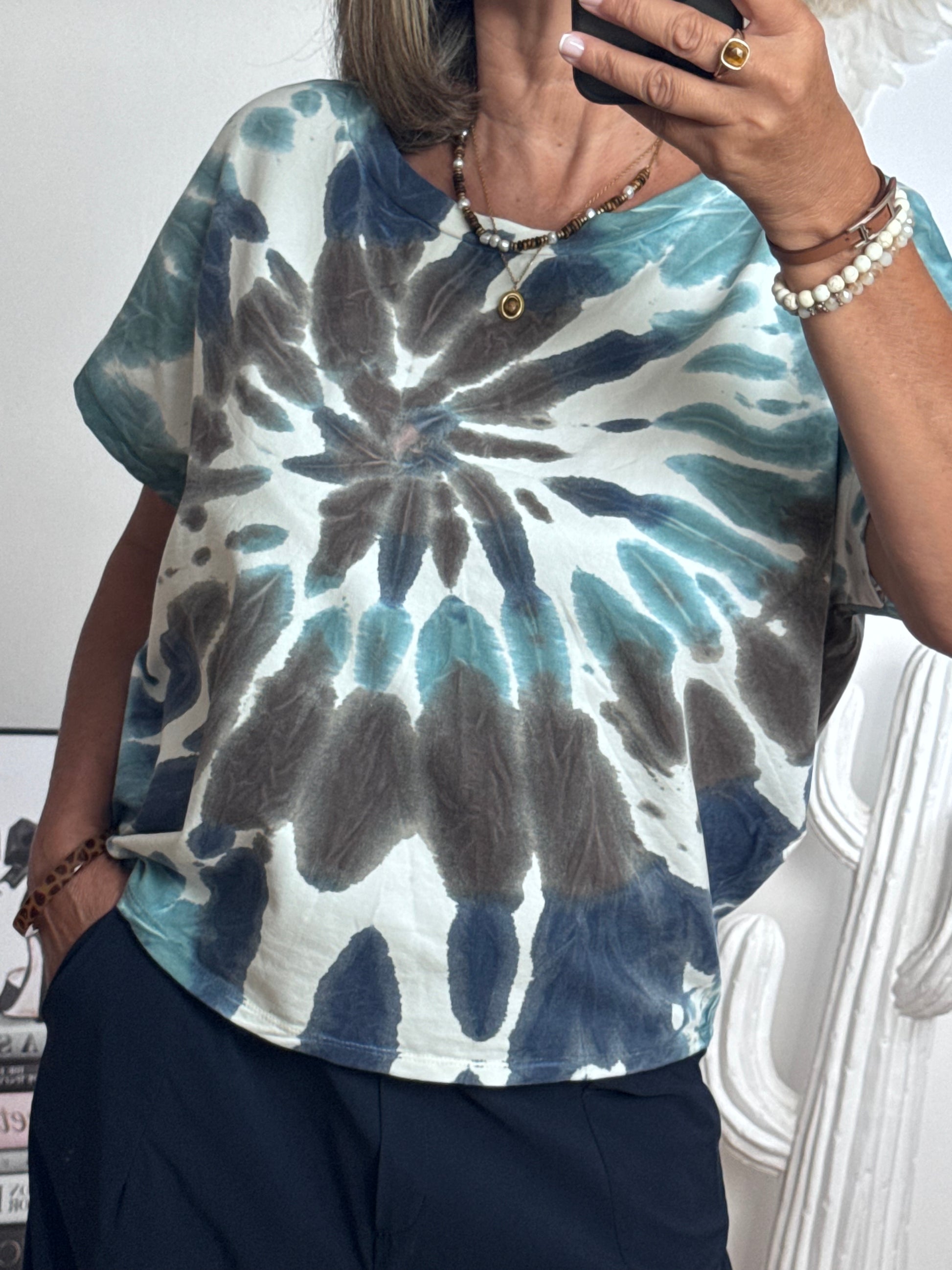 Sweat tie and dye marine / bleu