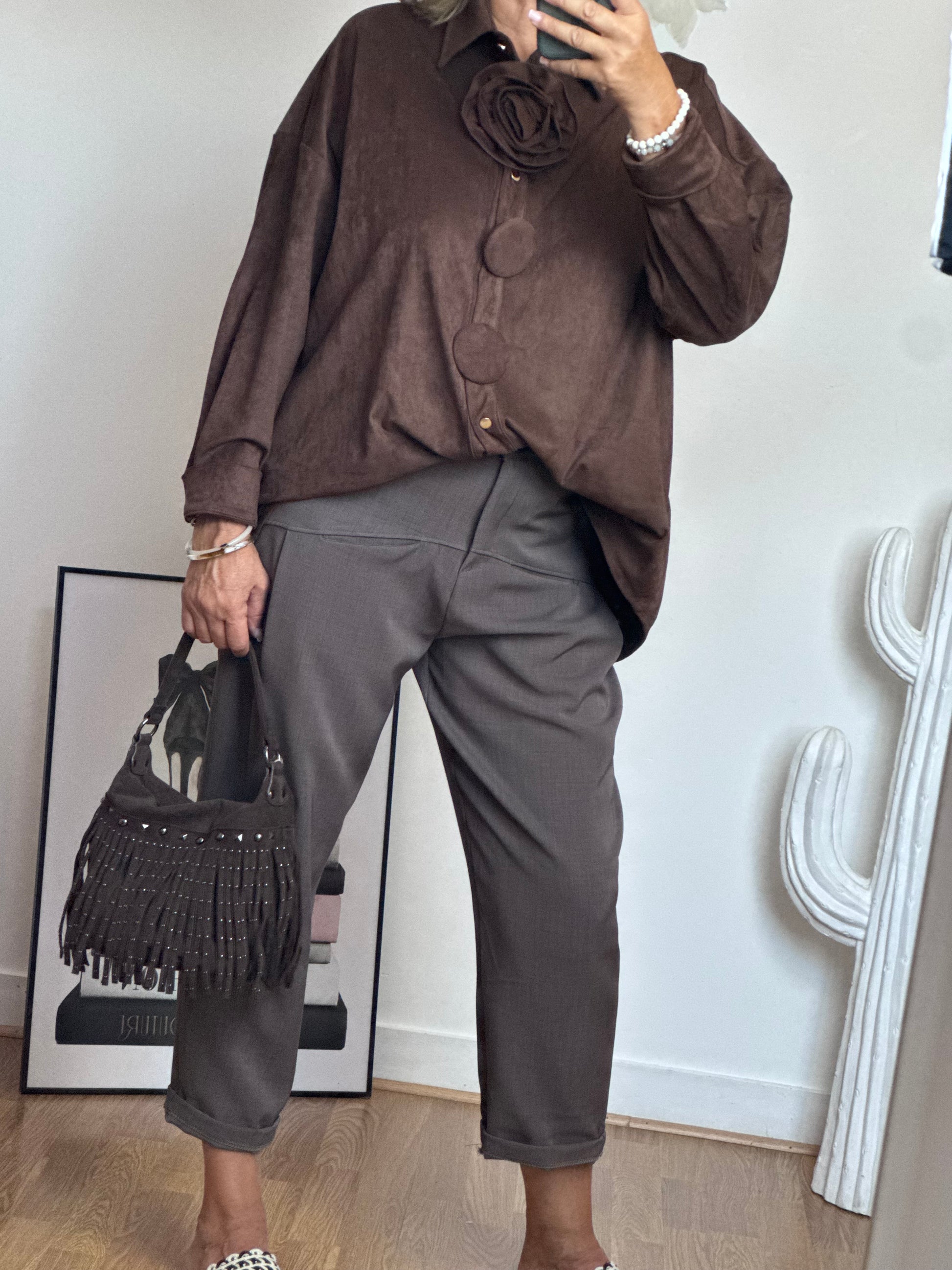 Pantalon Gabriel taupe TU 36/42