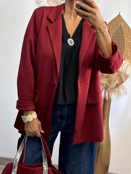 Blazer casuel bordeaux