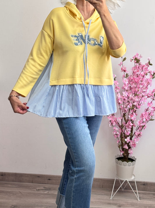 Sweat-shirt chemise jaune TU 36/44