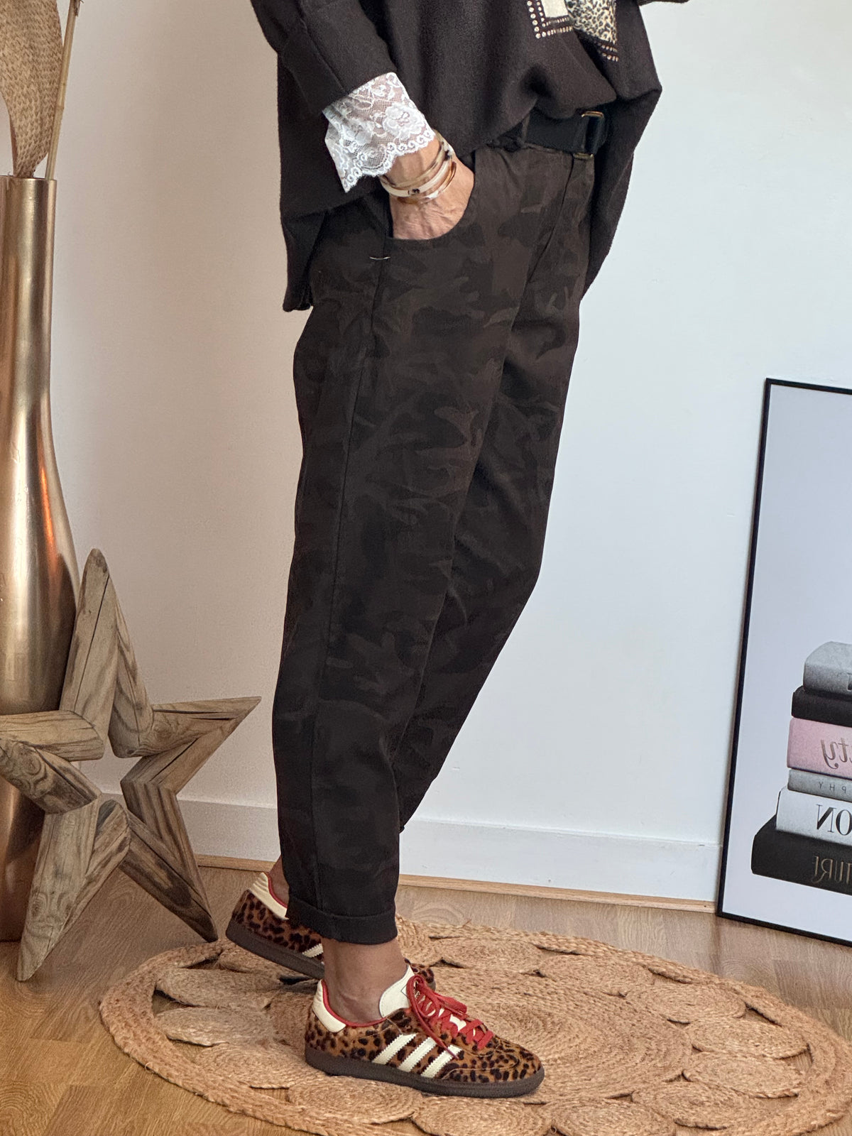 Pantalon Dakota camouflage marron