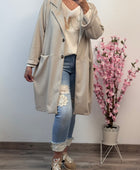 Veste longue casuel beige TU 46/52
