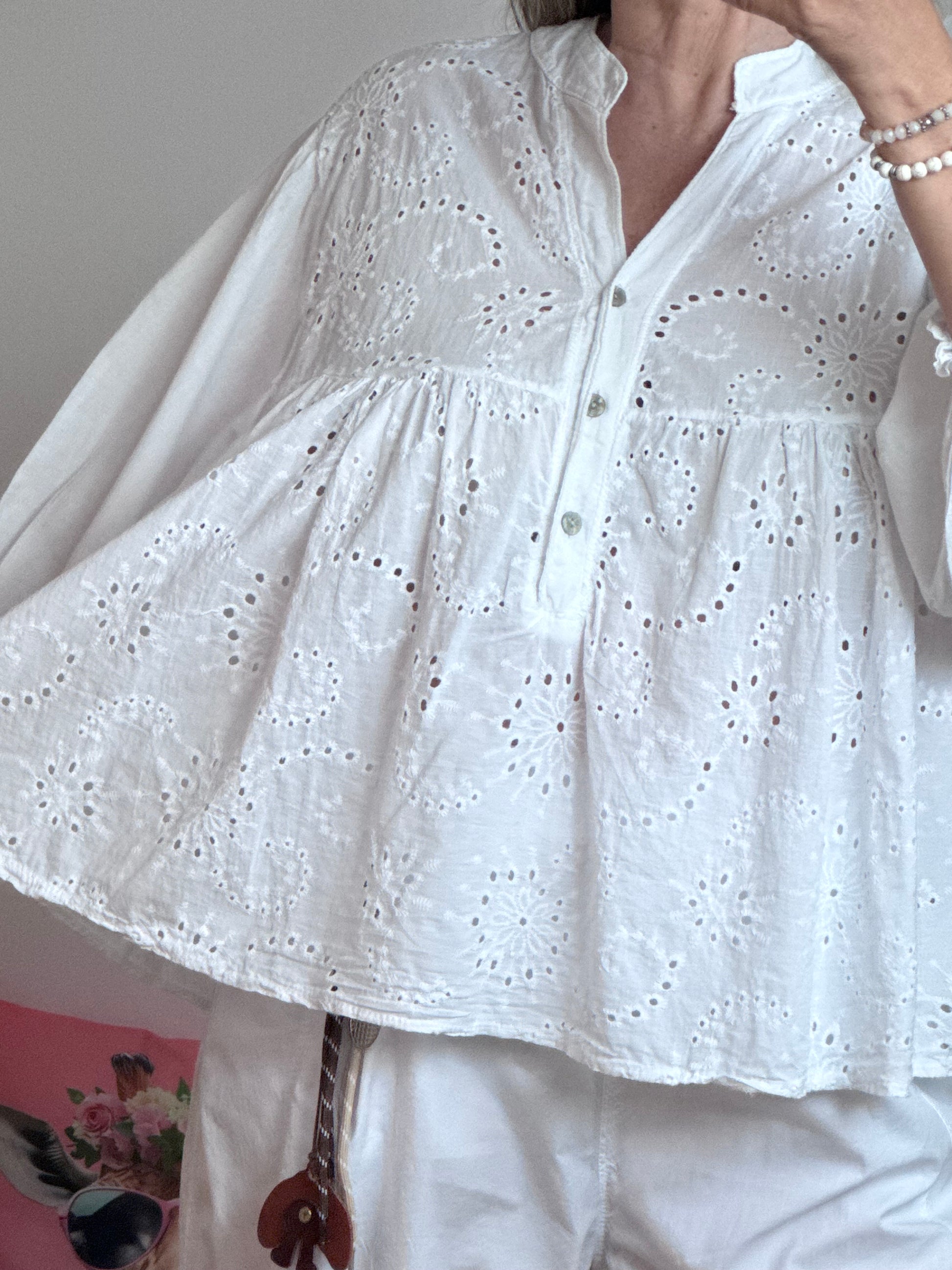 Blouse broderie blanche TU 38/48