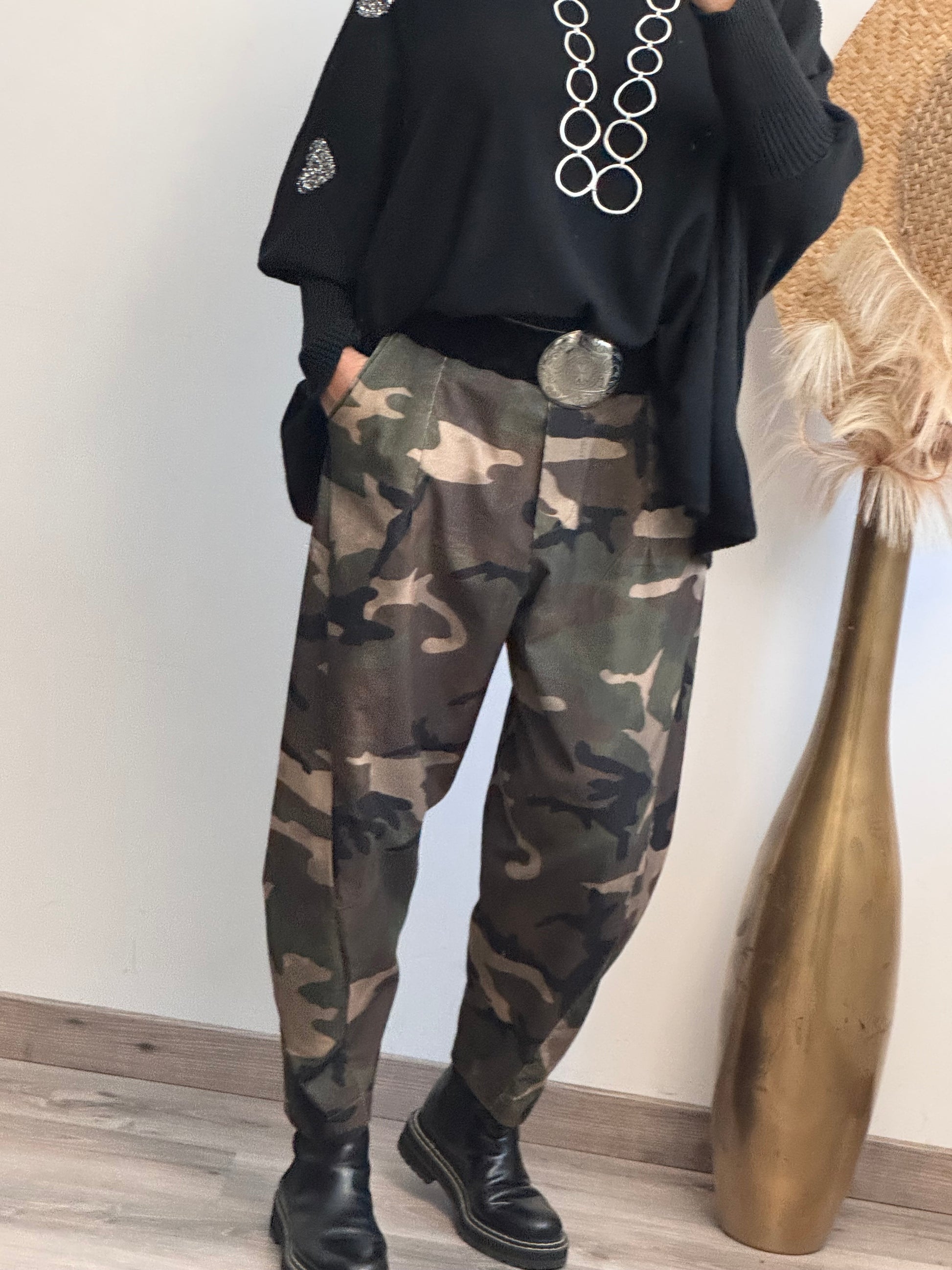 Pantalon loose camouflage