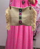 Sac bohème crochet crème