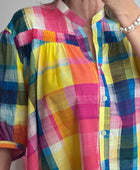 Chemise carreaux multicolore