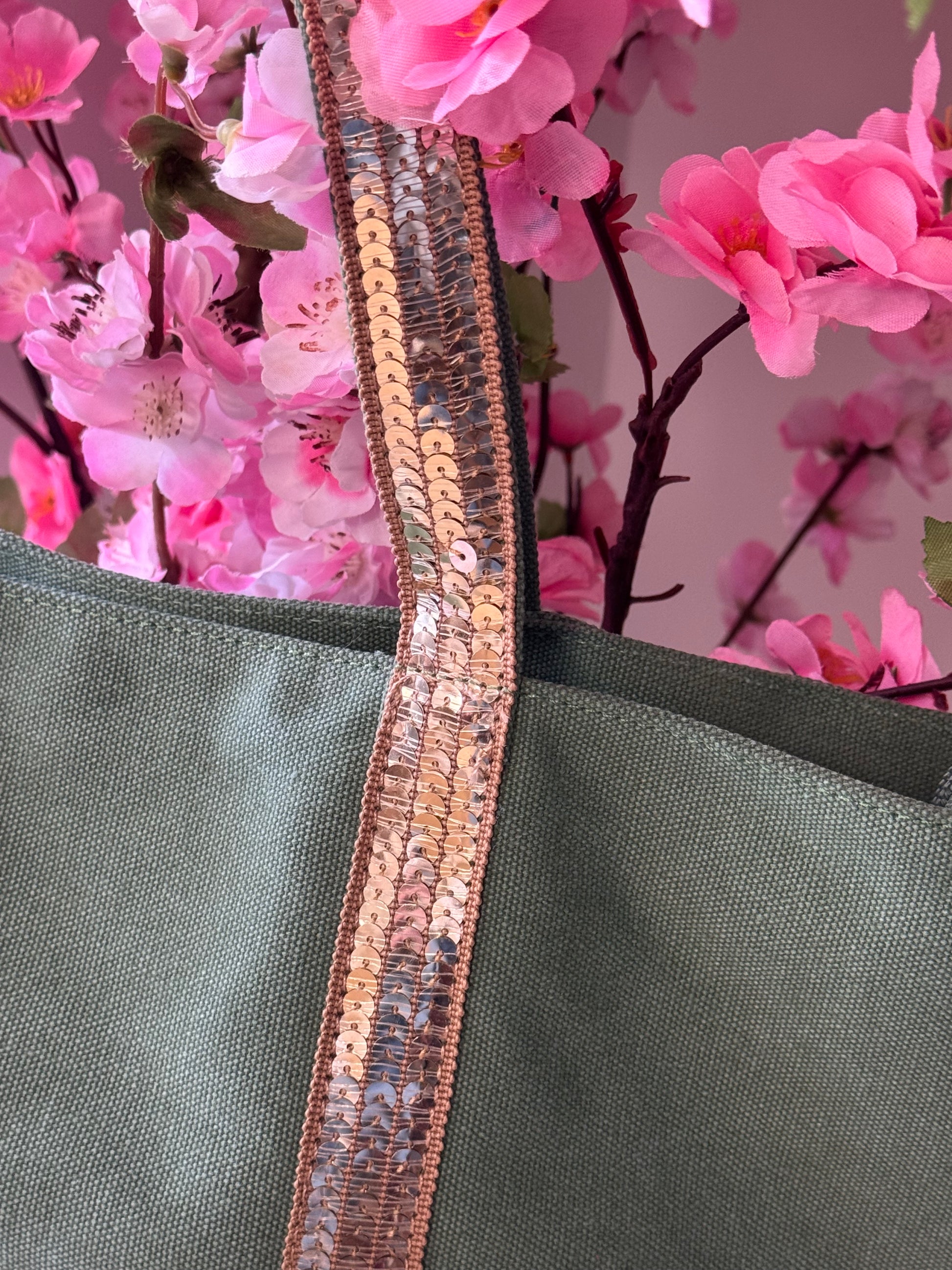 Sac vanes toile verte (grand modèle)
