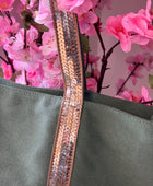 Sac vanes toile verte (grand modèle)