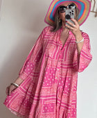 Robe Léa bandana fuchsia
