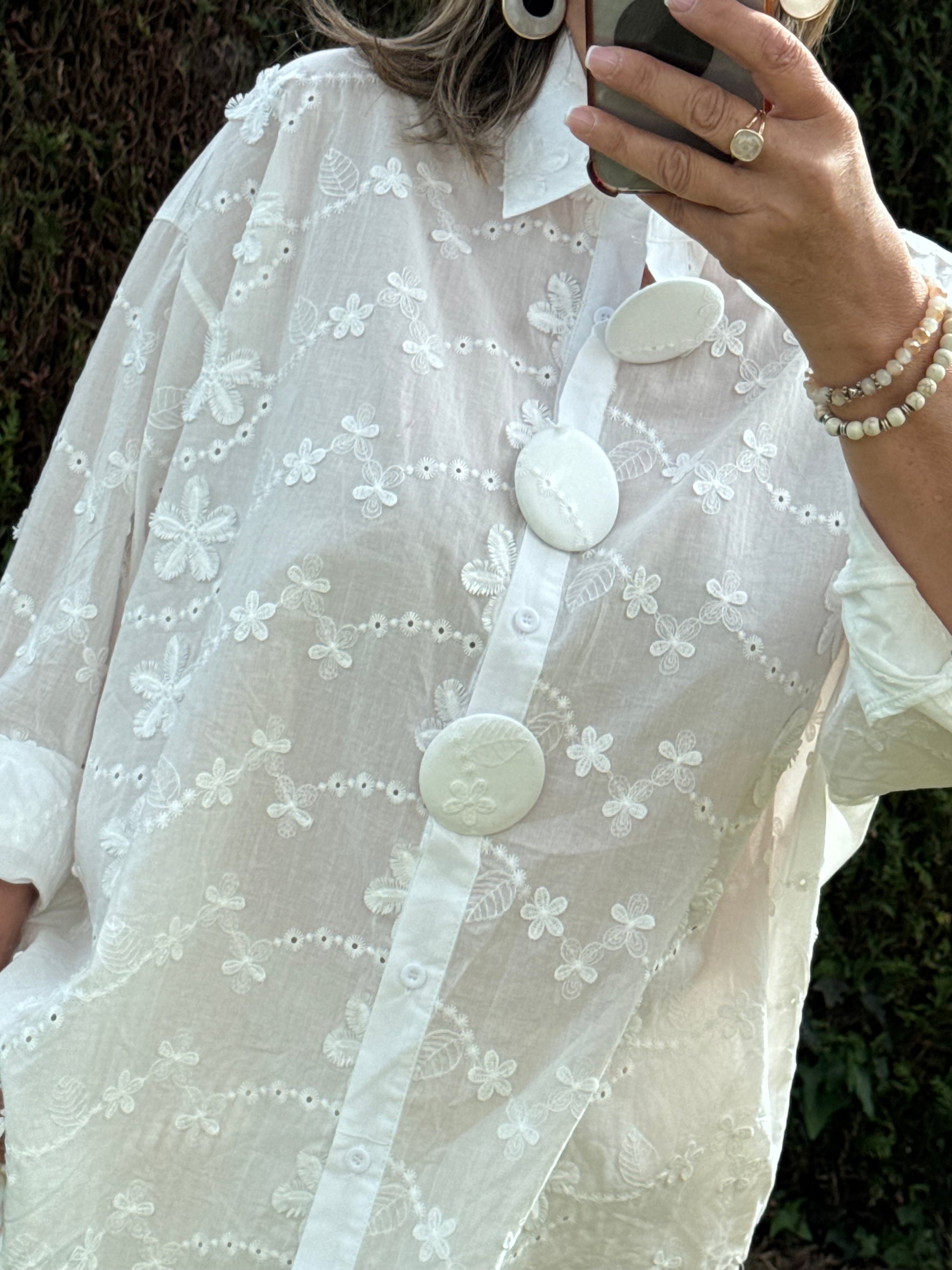 Chemise Nina broderie blanche