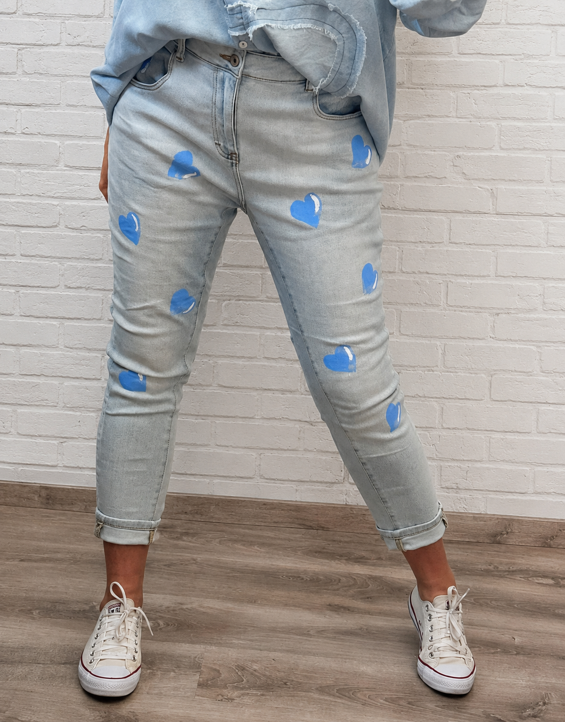 Jeans boyfriend coeurs