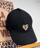 Casquette velours côtelé noir