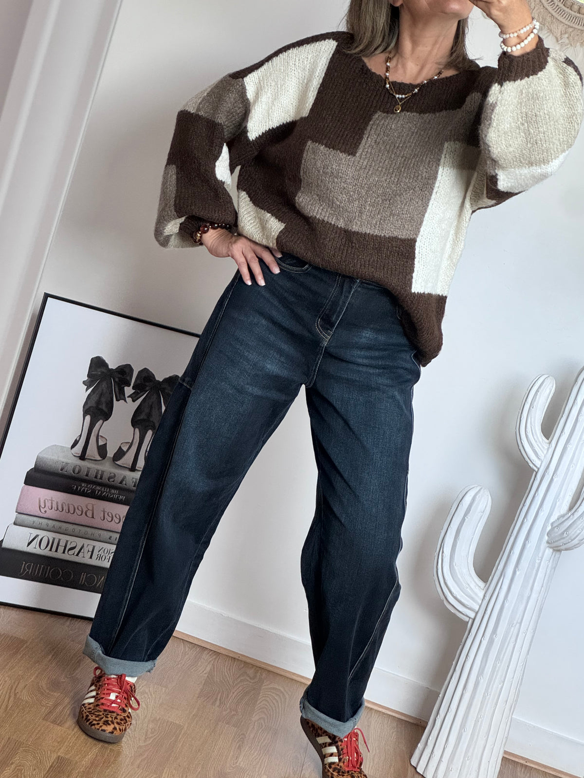 Jean ballon bleu denim