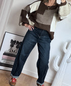 Jean ballon bleu denim