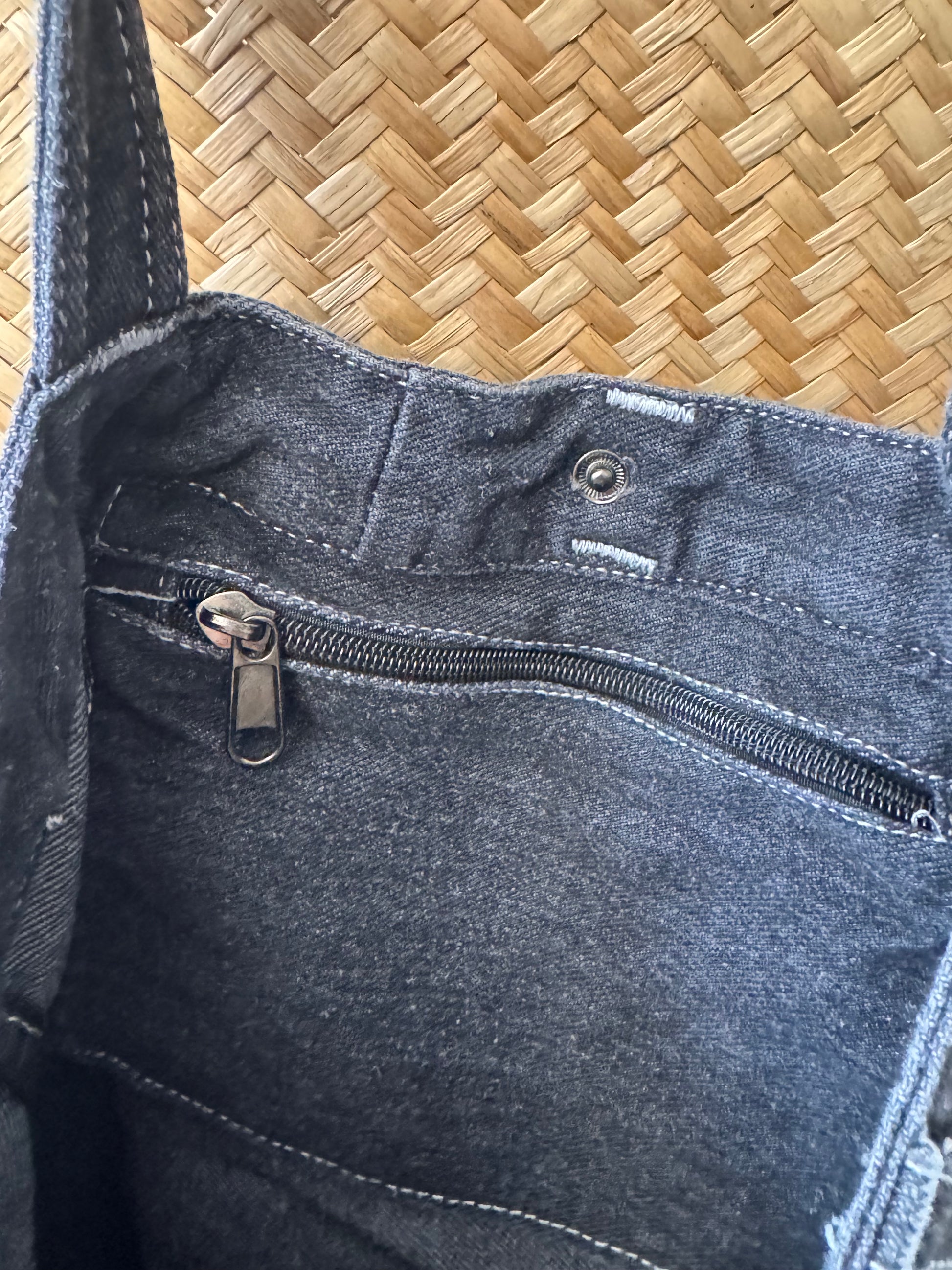 Sac jeans usé noir