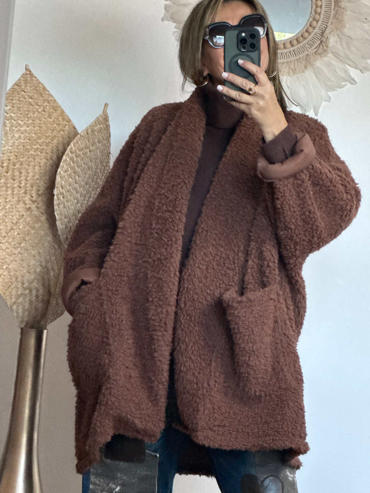 Veste très oversize marron