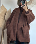 Veste très oversize marron