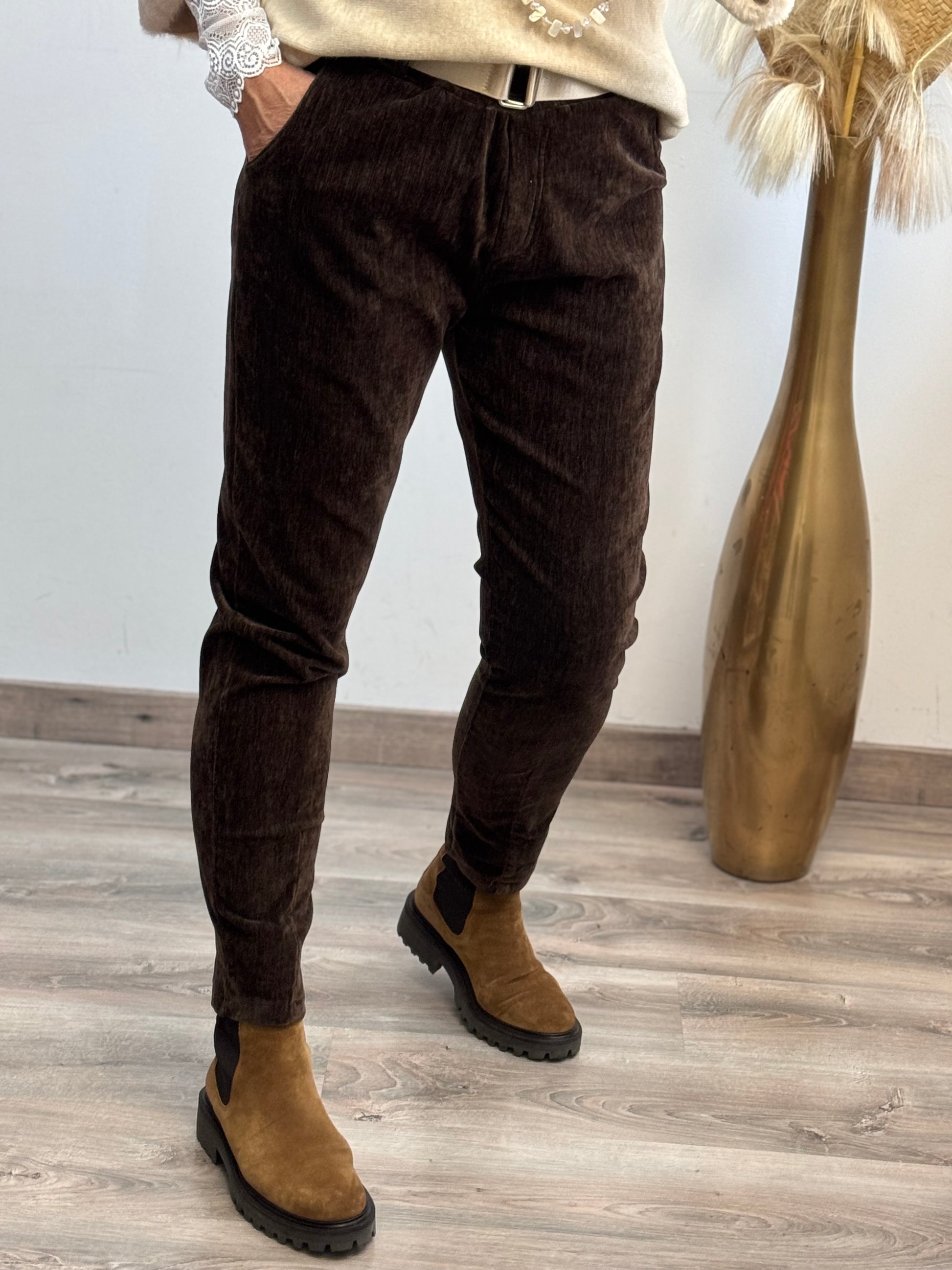 Pantalon Lucas marron