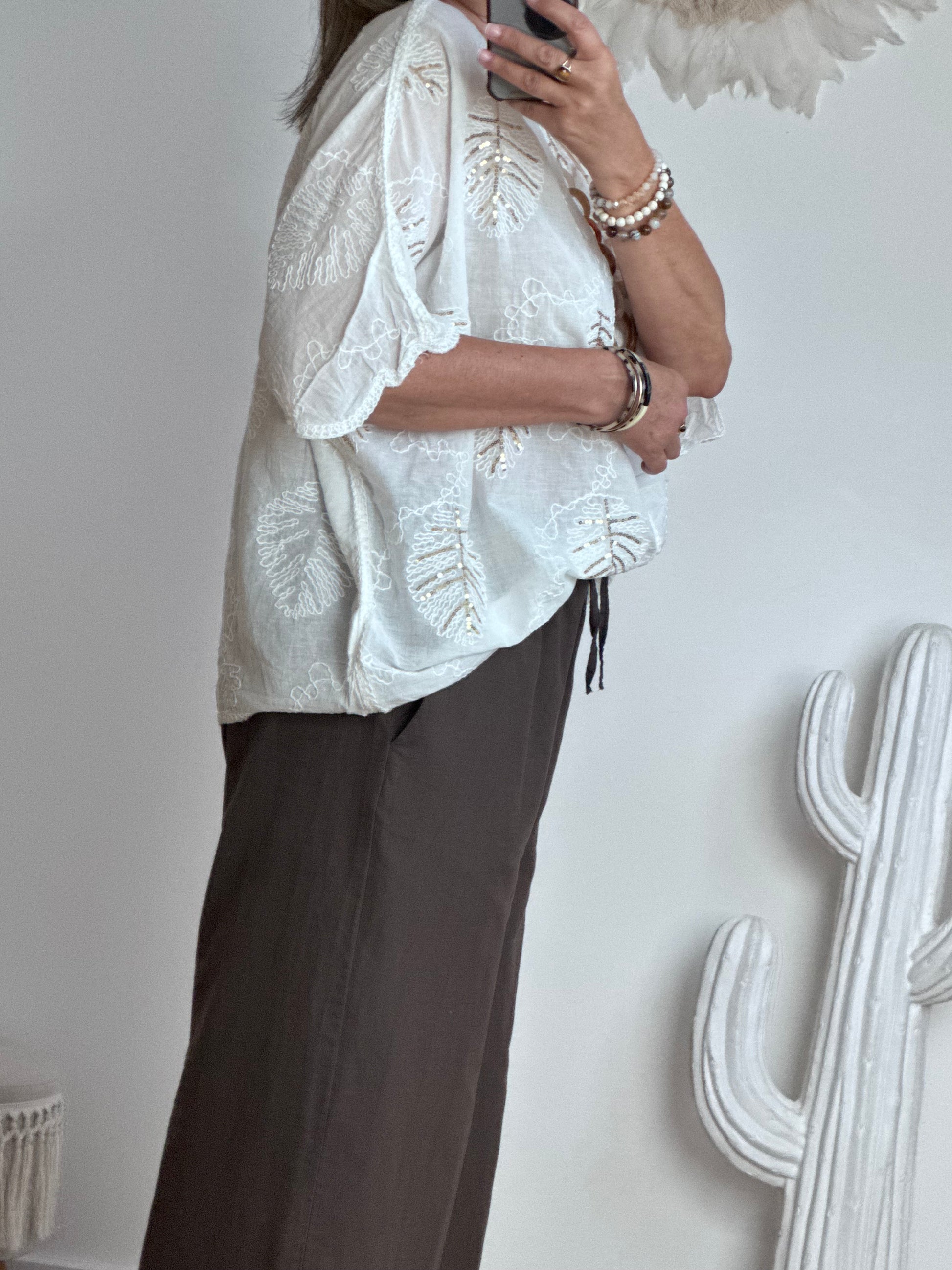 Blouse bohème blanche