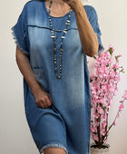 Robe en lyocell bleu denim