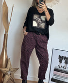 Pantalon Léo lie de vin TU 40/48